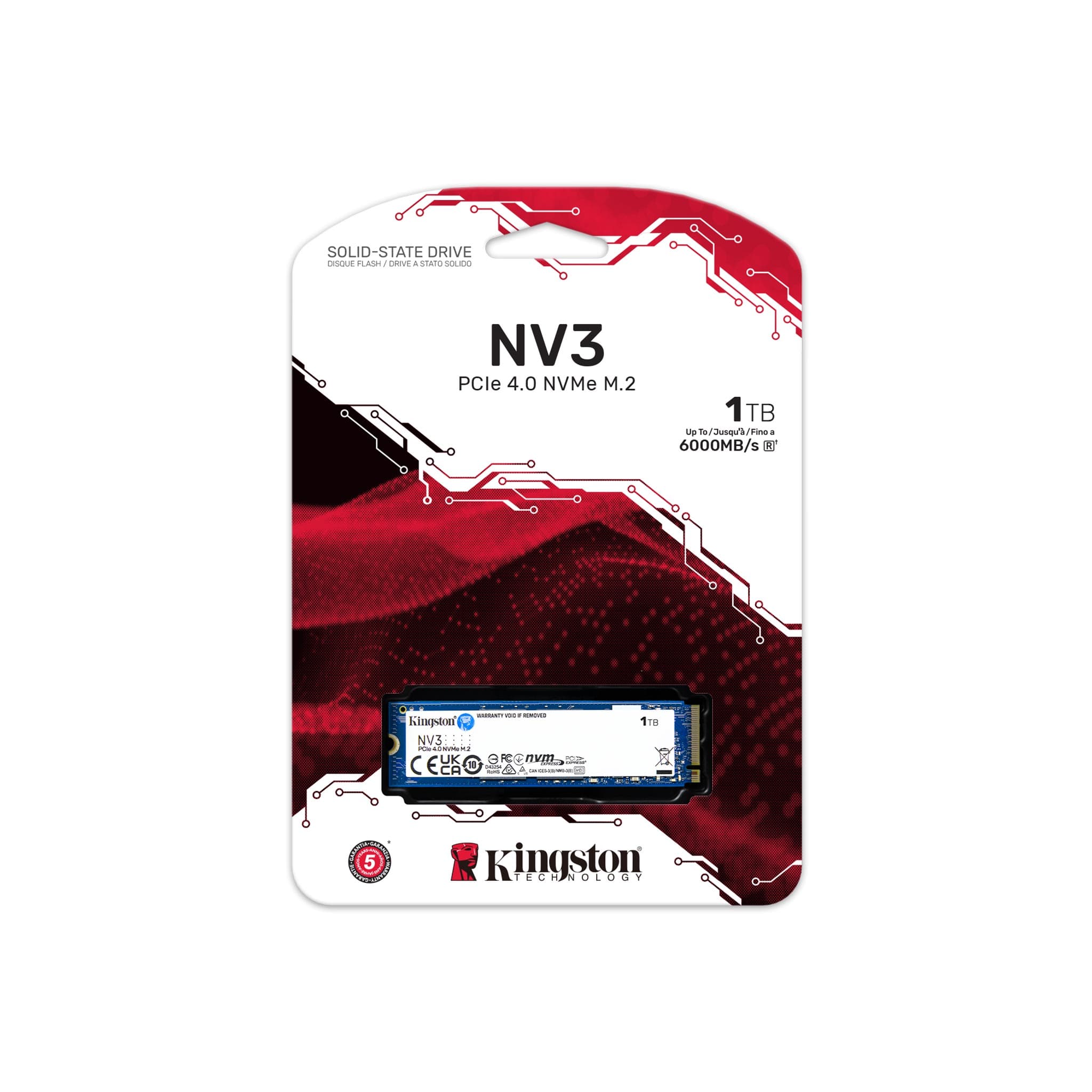 SSD Kingston NV3 1 TB NVMe PCIe 4.0 M.2 2280